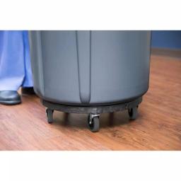 Rubbermaid Commercial Products Rubbermaid Commercial BRUTE Trash Can Dolly, Heavy-Duty with 5 Casters thumbnail 2