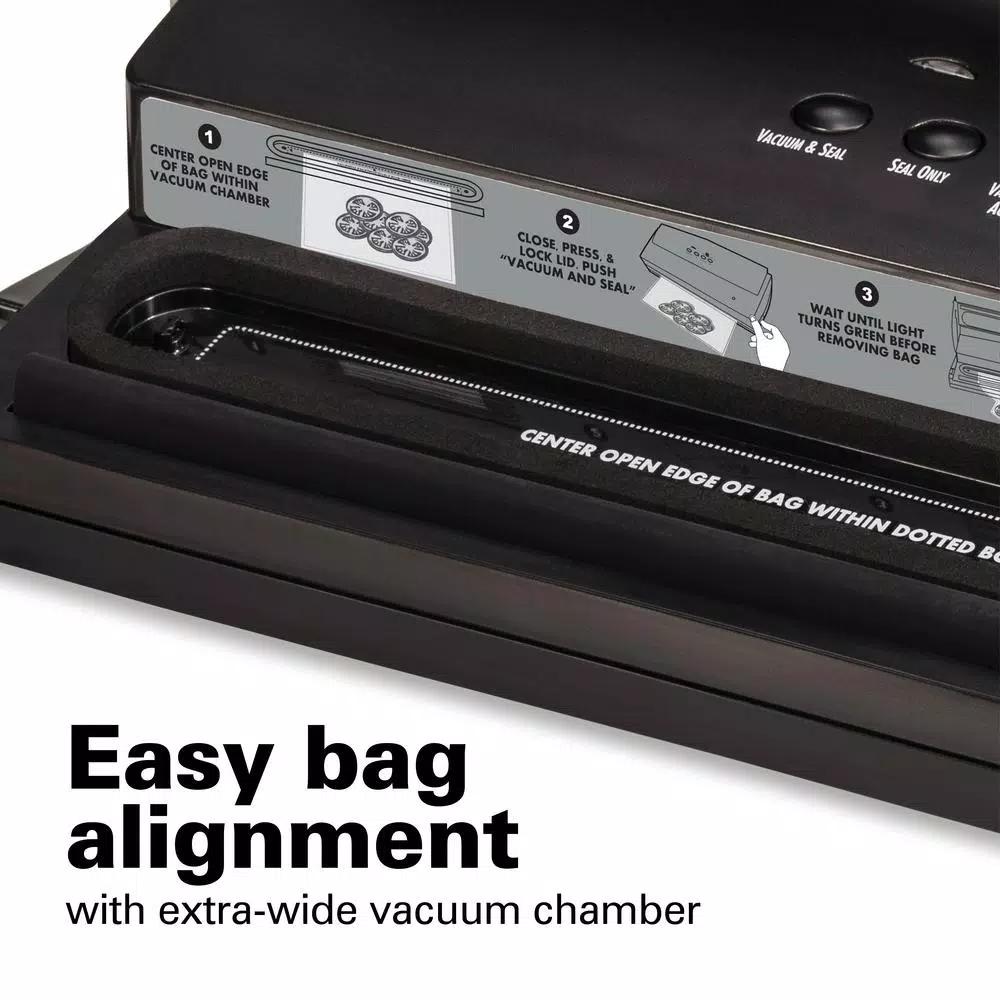 Hamilton Beach NutriFresh Black Food Vacuum Sealer with Extended Seal