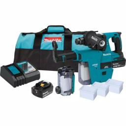 Makita 18V LXT Brushless 1 in. SDS-Plus Rotary Hammer Kit with HEPA Attachment & Bonus 1/2 in. Impact Wrench thumbnail 2