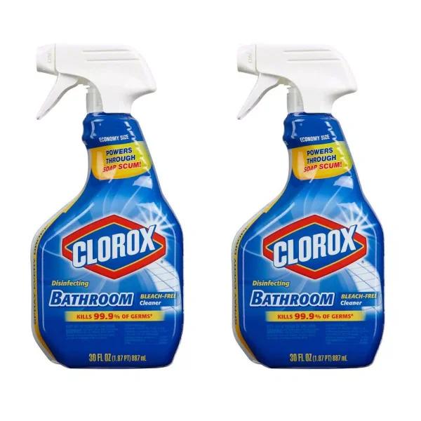 Clorox Disinfecting Bathroom Cleaner Spray, Bleach-Free, 30 oz. (2-Pack)