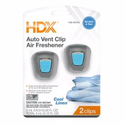 HDX Auto Vent Clip Air Fresheners, Cool Linen Scent, 2-Pack thumbnail 1