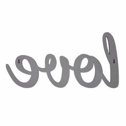 Pinnacle Love Grey Wood Decorative Sign - Handcrafted Rustic Farmhouse Script Wall Decor thumbnail 3