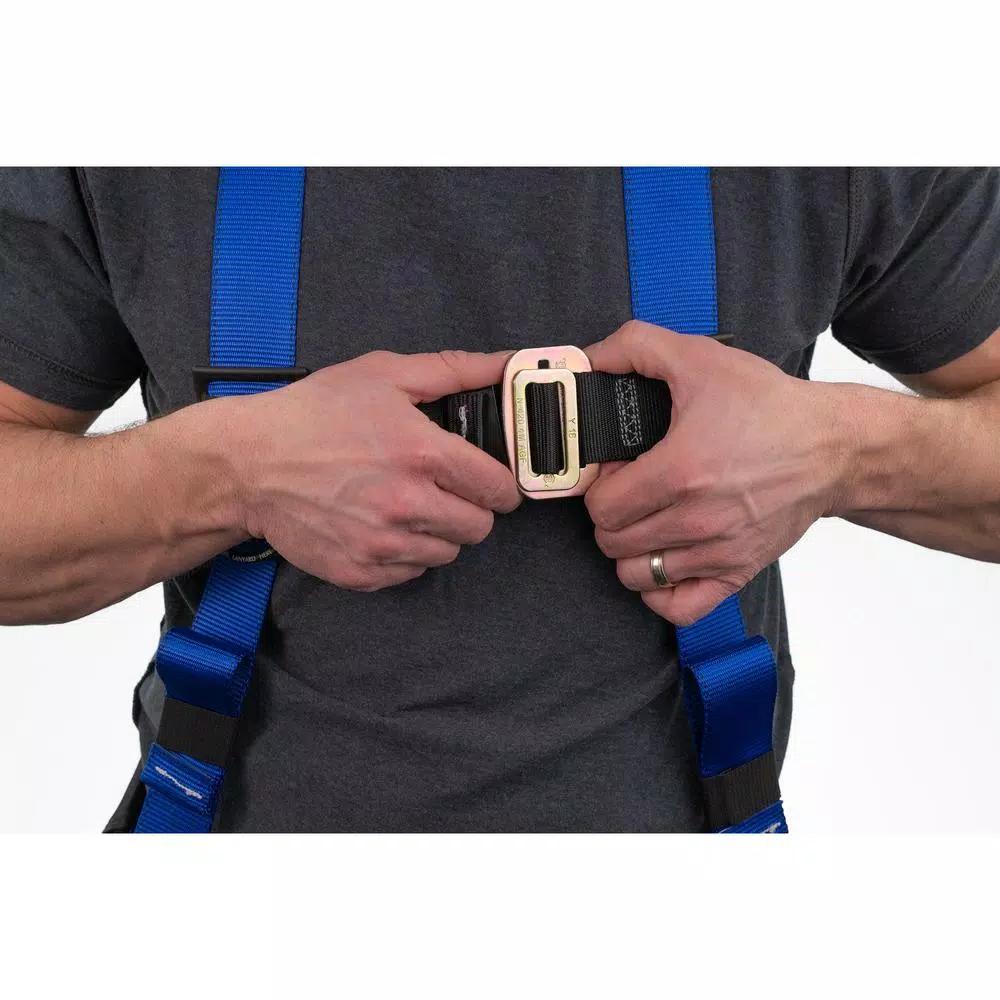 Werner LiteFit Standard 1 D-Ring Safety Harness, Medium/Large, Blue