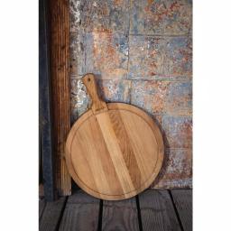 Boska Large Round White Oak Cheese and Tapas Serving Board with Ergonomic Handle thumbnail 4