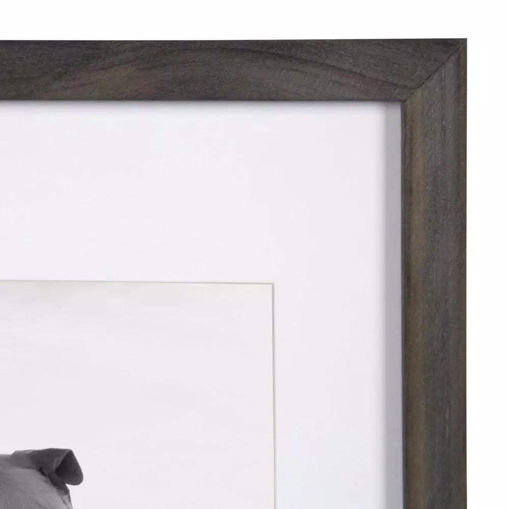 DesignOvation Design Ovation Gallery Wood Photo Frame Set, Gray, 14 x 18 in. (Set of 2)