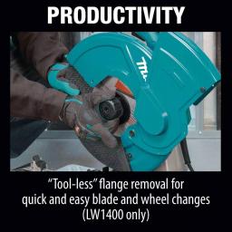 Makita 14 in. Cut-Off Saw, 15 Amp, Tool-Less Wheel Change, LW1400 thumbnail 10