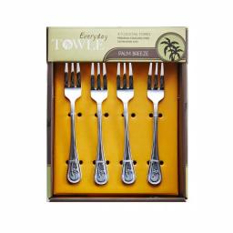 Towle Living Towle Palm Breeze 18/0 Stainless Steel Cocktail Forks, Set of 4 thumbnail 2