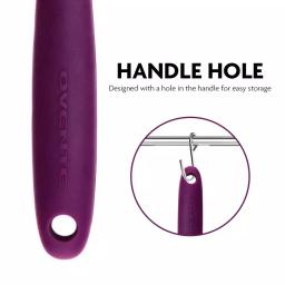 Ovente Premium Silicone Spatula with Stainless Steel Core, Heat-Resistant 500°F, Purple thumbnail 4