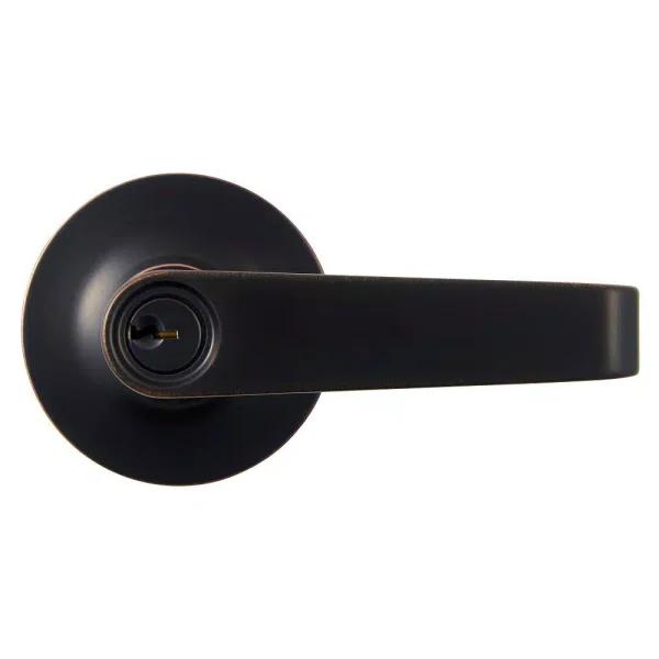 Universal Hardware Aged Bronze Keyed Entry Door Lever, 2-3/4 in. Commercial Standard Duty, ANSI Grade 2