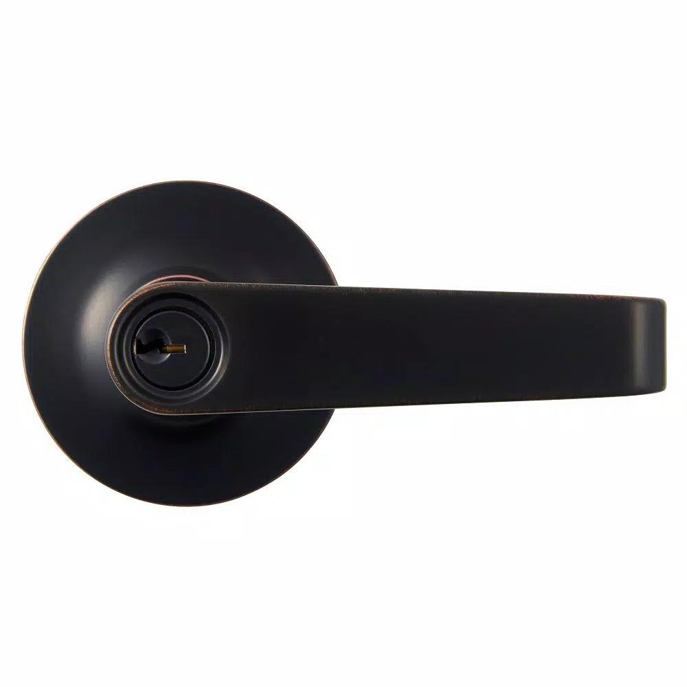 Universal Hardware Aged Bronze Commercial Standard Duty Storeroom Door Lever, ANSI Grade 2, 2-3/4 in.