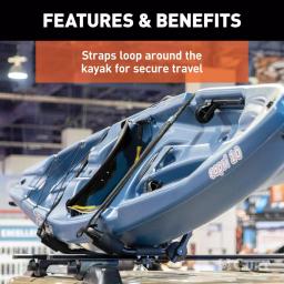 CURT Aluminum Kayak Roof Rack Carrier, 75 lb Capacity, Universal Fit thumbnail 10