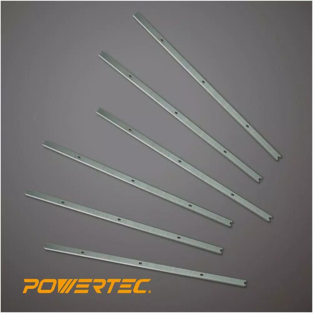 POWERTEC 13 in. HSS Replacement Planer Blades, 2 Sets of 6 Knives