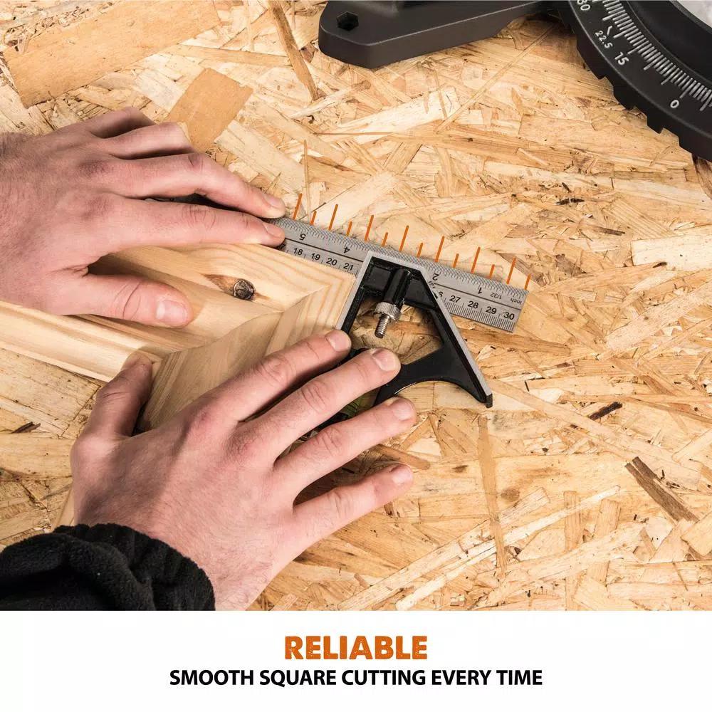 Evolution Power Tools Evolution R255SMS+ 10 in. 15 Amp Sliding Compound Miter Saw with Multi-Material Blade