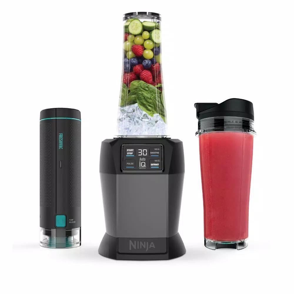 NINJA Nutri Ninja 24 oz. 2-Speed Blender with FreshVac Technology, Dark Grey