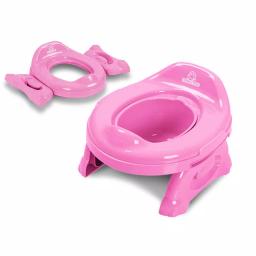 Babyloo 2-in-1 Portable Travel Potty for Toddlers with Collapsible Legs and Travel Bag - Pink thumbnail 1