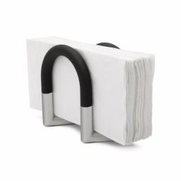 Umbra Squeeze Napkin Holder, Swivel Black and Nickel Metal Design thumbnail 1
