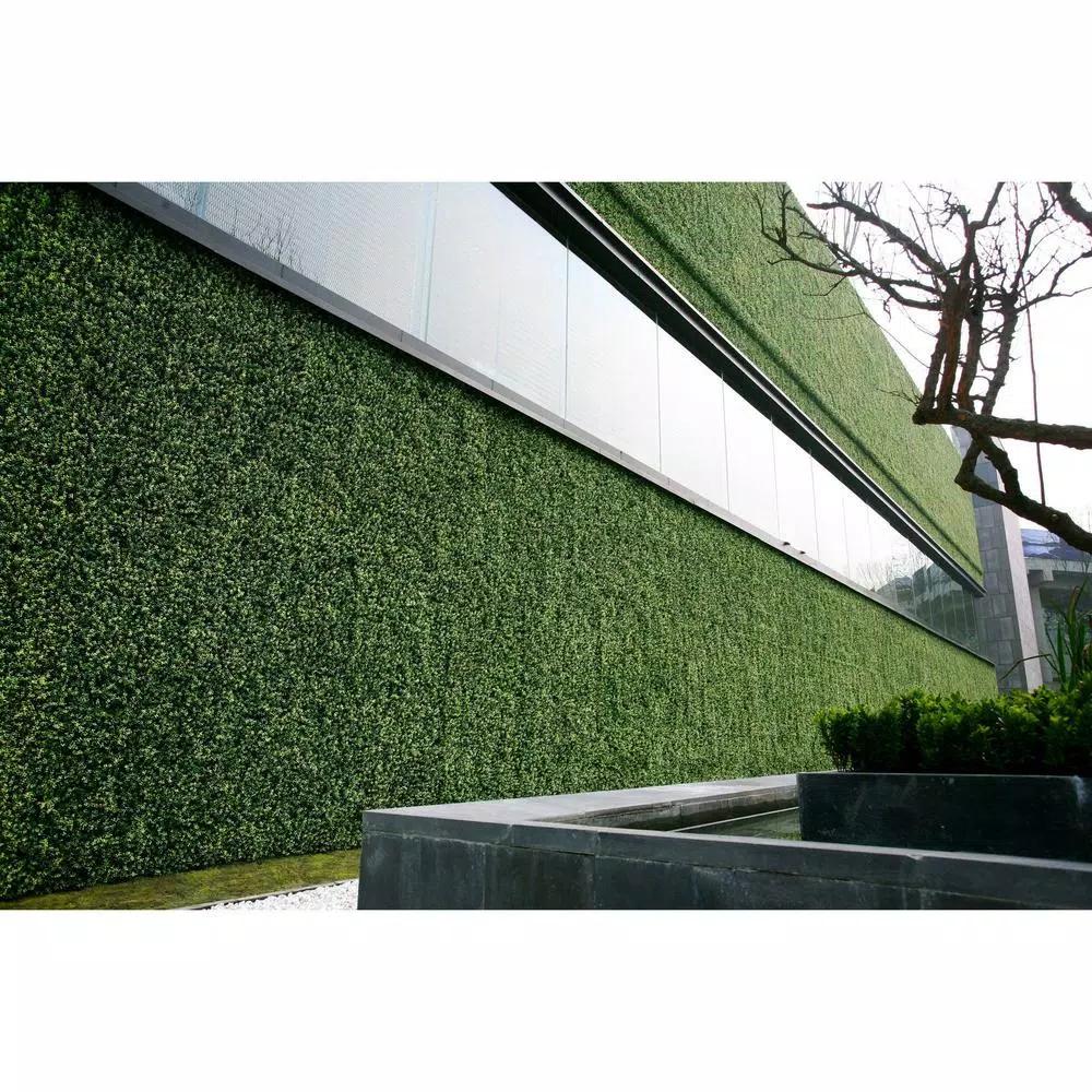Ejoy GorgeousHome Artificial Boxwood Hedge Greenery Panels, 20 x 20 in., Dark Green (12-Pack)
