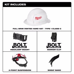 Milwaukee 600 Lumen USB Rechargeable Low-Profile LED Headlamp with BOLT White Type 1 Class C Hard Hat Bundle thumbnail 3