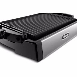 DeLonghi BGR50 2-in-1 Reversible Indoor Countertop Grill and Griddle, 140 sq. in., Stainless Steel thumbnail 5