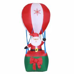 Luxen Home 9 ft. Santa in Hot Air Balloon Inflatable with LED Lights thumbnail 1