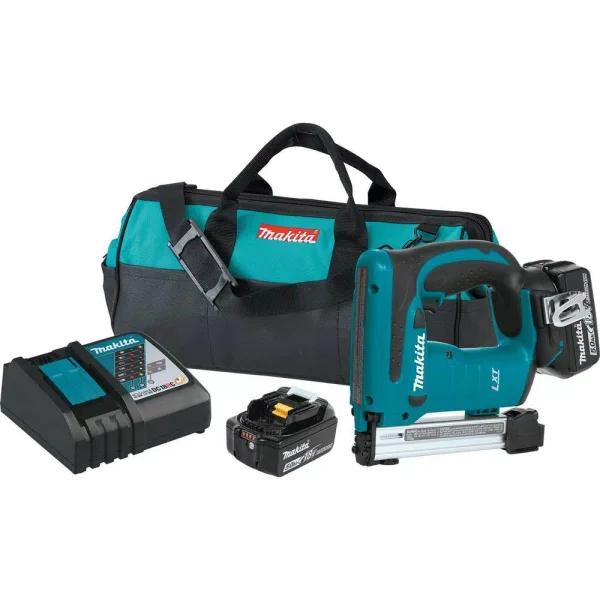 Makita 18V LXT Brushless 3/8 in. Crown Stapler Kit with 5.0Ah Battery and Charger
