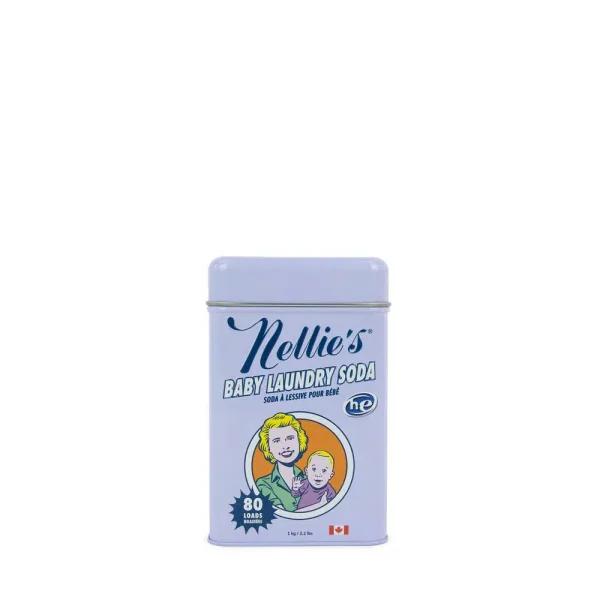 Nellie's Baby Laundry Soda Powder, Hypoallergenic & Plant-Based, 2.2 lb