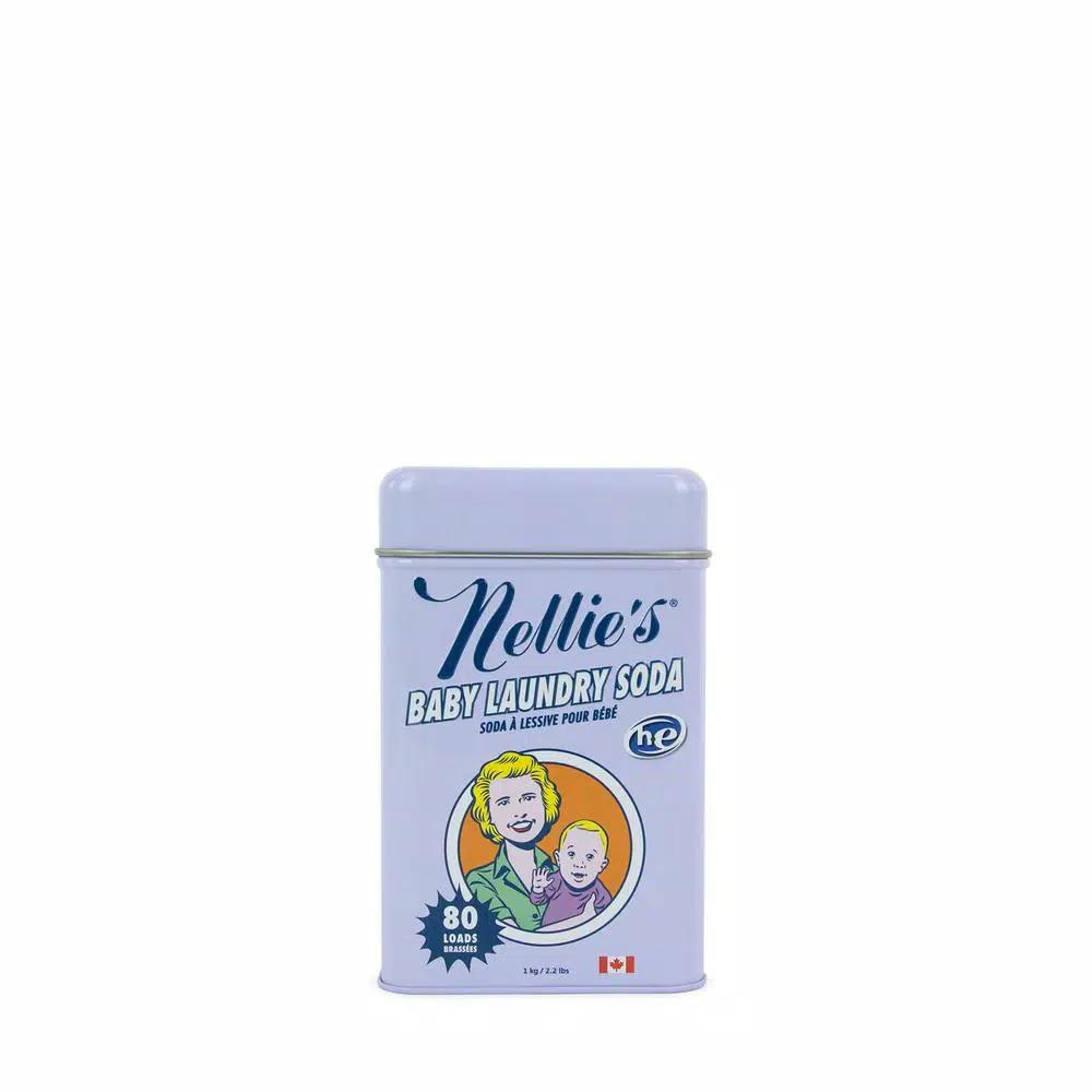 Nellie's Baby Laundry Soda Powder, Hypoallergenic & Plant-Based, 2.2 lb