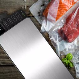NutriChef Stainless Steel Electric Vacuum Sealer with Reusable Bags and Roll thumbnail 3