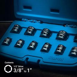 Capri Tools 1/2 in. Drive SAE Stubby Impact Socket Set, 11-Piece thumbnail 7