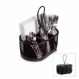Gourmet Basics by Mikasa Mikasa Gourmet Basics 10 in. Wrought Iron Rope Napkin and Flatware Caddy thumbnail 3