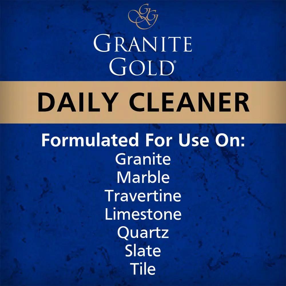 Granite Gold Natural Stone Daily Cleaner, Streak-Free Formula, 24 oz (3-Pack)