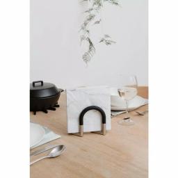 Umbra Squeeze Napkin Holder, Swivel Black and Nickel Metal Design thumbnail 5