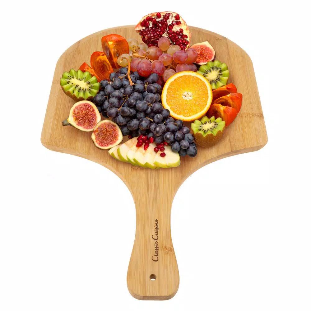 Classic Cuisine Bamboo Pizza Peel - Wooden Pizza Paddle & Serving Board