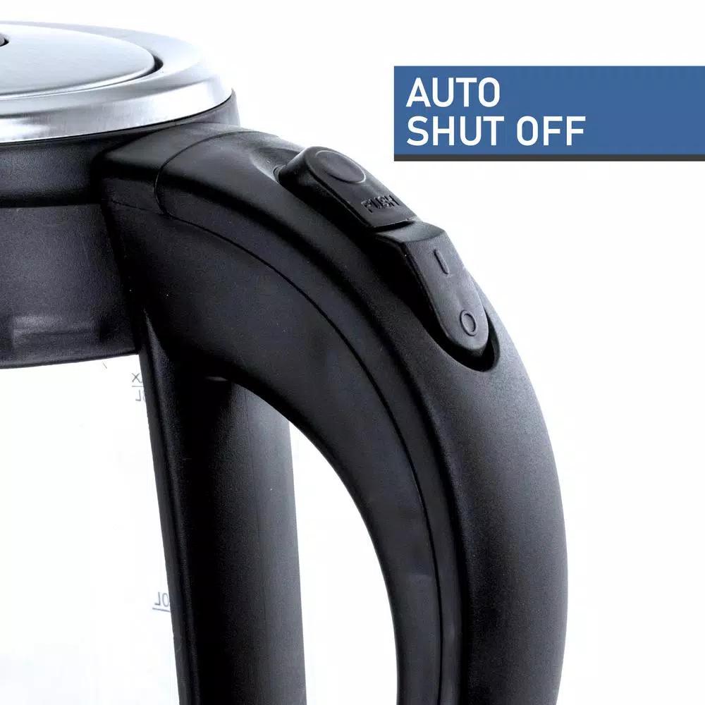 MegaChef Mega Chef 1.8L Glass and Stainless Steel Electric Tea Kettle