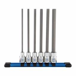 SUNEX TOOLS Sunex 936HL 3/8 in. Drive Metric Long Hex Bit Socket Set with Rail, 6-Piece thumbnail 1