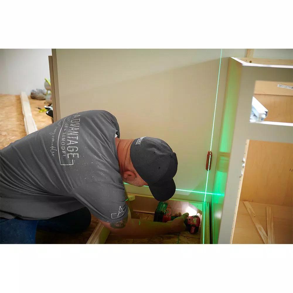 Empire Green Self-Leveling Cross Line Laser Level, 75 ft. Range