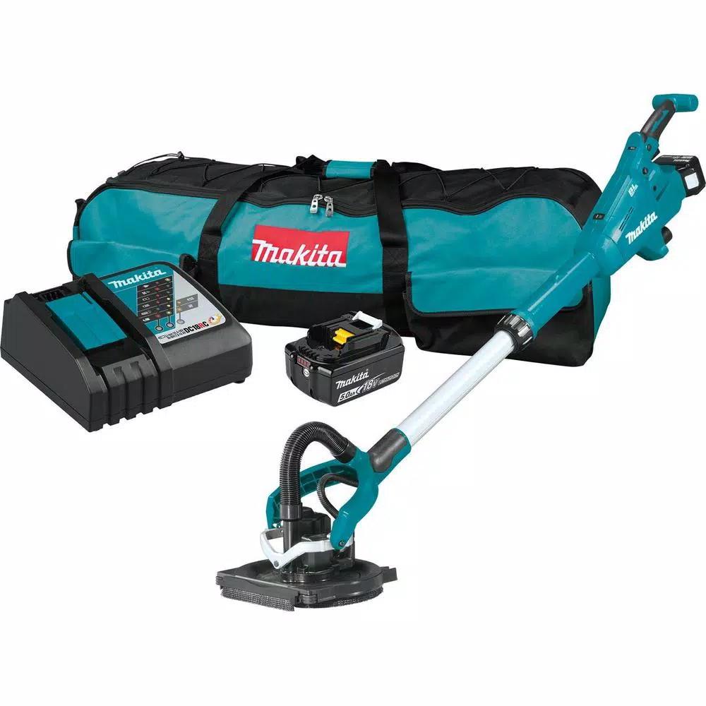 Makita 18V LXT Brushless 9 in. Drywall Sander Kit with Bonus 2-Piece 18V LXT Compact Combo Kit
