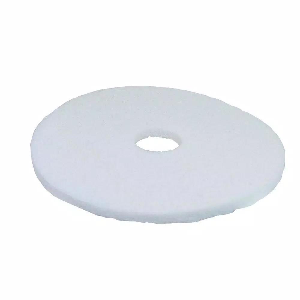 Quickie 17 in. Light Duty Floor Polishing Pad, White