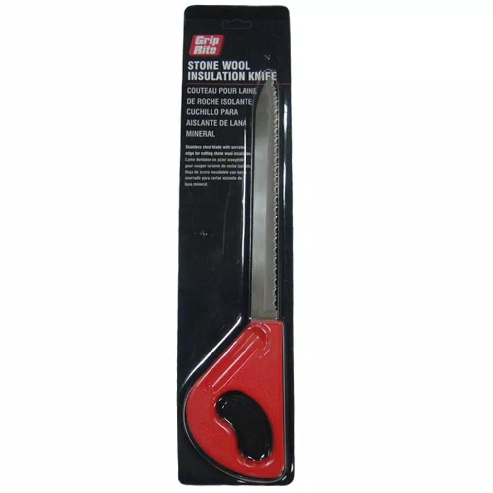 Grip-Rite Stone Wool Insulation Knife with Serrated Stainless Steel Blade