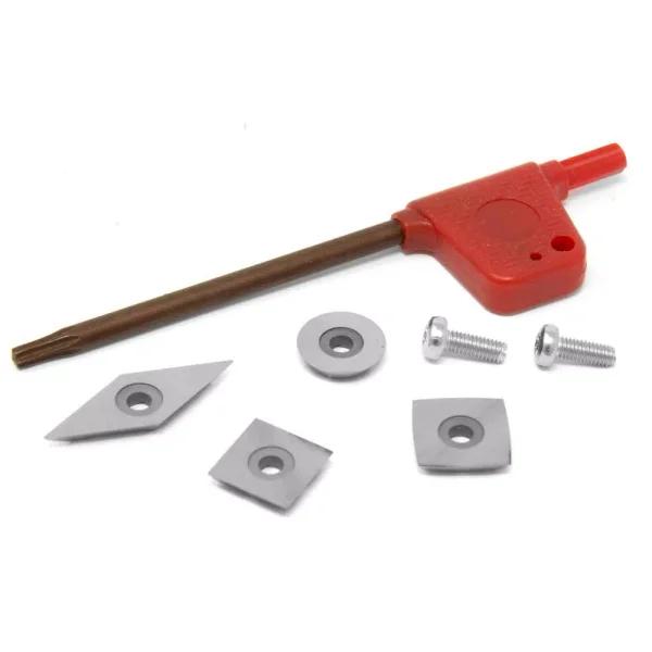 WEN 4-Piece Carbide Chisel Cutter Tips for Indexable Wood Turning Chisels