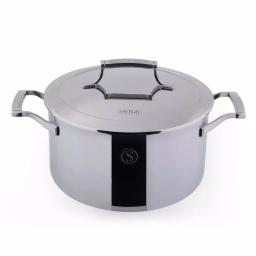 Saveur Selects Voyage 6 qt. Tri-Ply Stainless Steel Stock Pot with Lid thumbnail 1