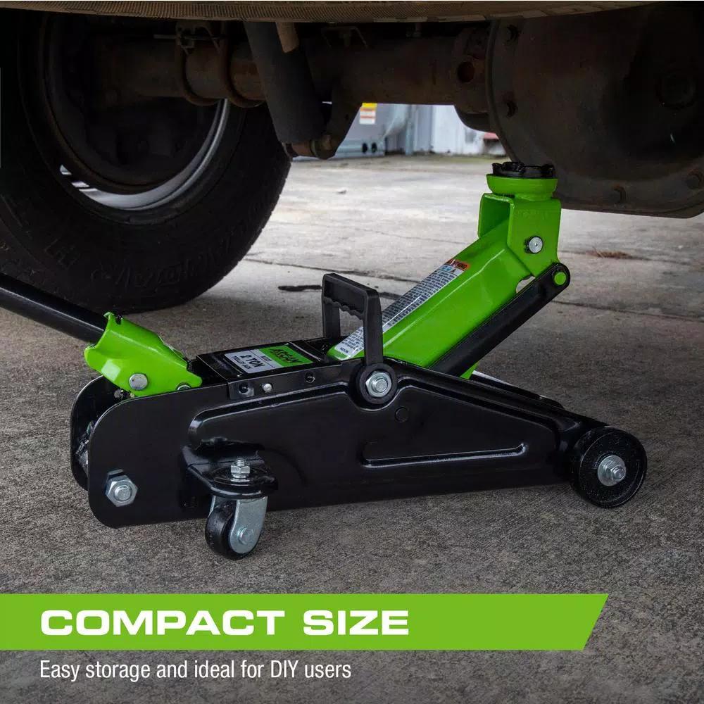 Arcan ALTJ2T 2-Ton Trolley Jack, Heavy-Gauge Steel Floor Jack with 360° Swivel Saddle