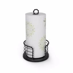 Spectrum Everly Braided Steel Paper Towel Holder, Black Farmhouse Kitchen Decor thumbnail 2