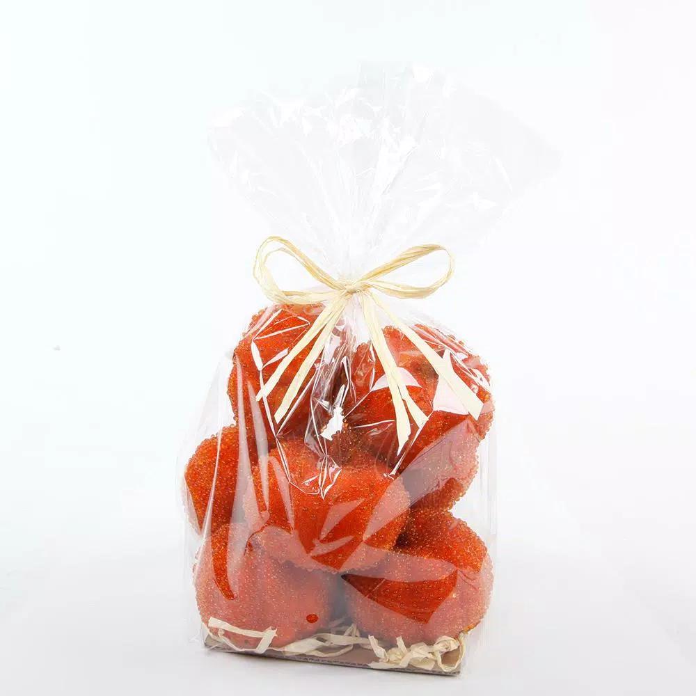 Flora Bunda 8-Piece Dark Orange Beaded Mini Pumpkin Set - 3 in. Fall Harvest Tabletop Decor