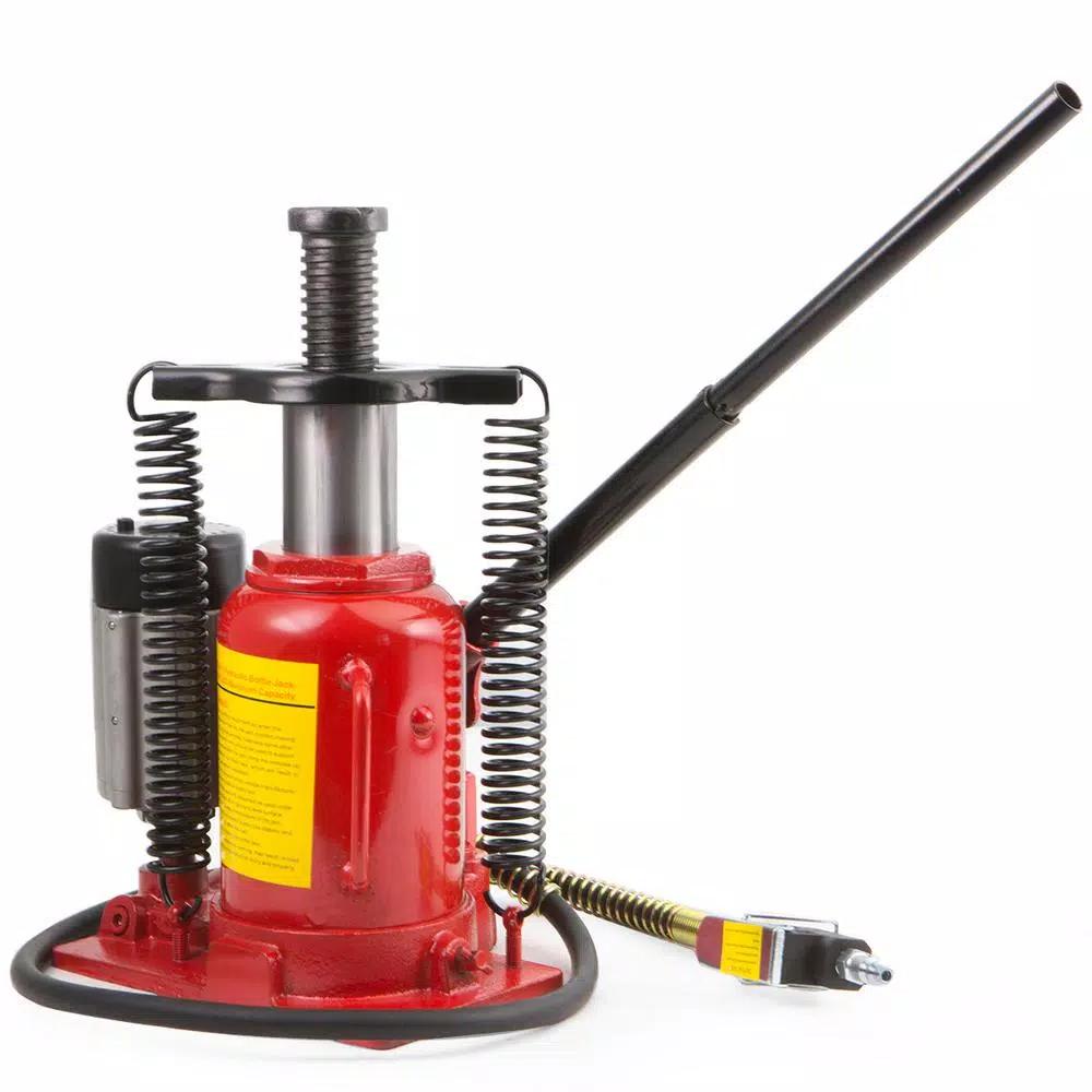 Stark 20-Ton Air/Manual Hydraulic Low-Profile Bottle Jack, 40,000 lb. Capacity