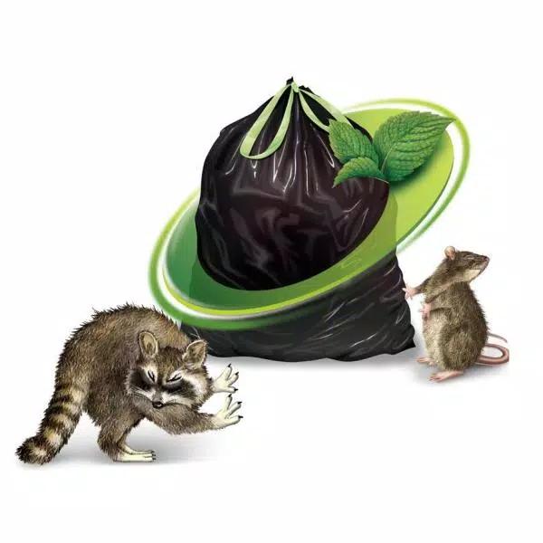 HDX 33 Gallon Rodent Repellent Trash Bags with Mint-X Technology, Drawstring, Black, 40-Count