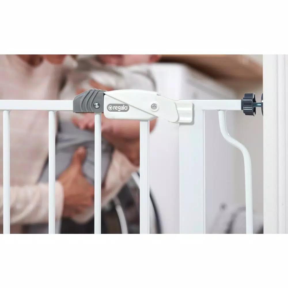 Regalo Easy Step 30" Metal Walk-Through Baby Gate, Pressure or Wall Mount