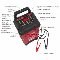 Smartech Products WBC-275 6V/12V Automotive Battery Charger, Maintainer & 275A Engine Start Jump Starter thumbnail 7