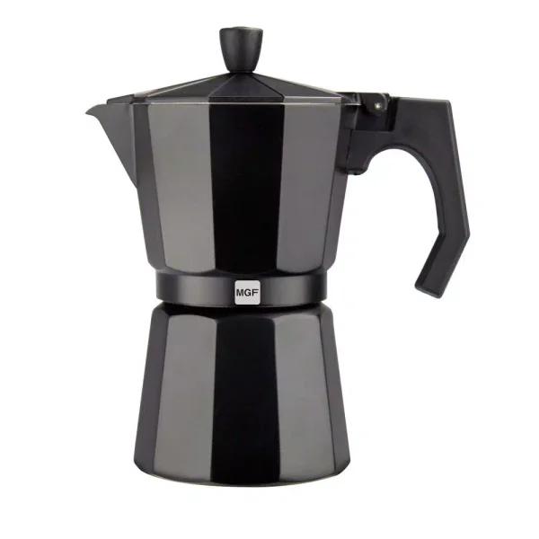Magefesa Kenia Noir 3-Cup Aluminum Espresso Maker - Black Stovetop Moka Pot