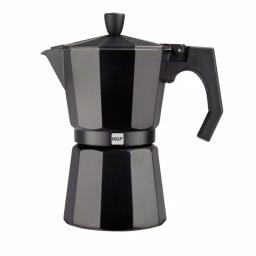 Magefesa Kenia Noir 3-Cup Aluminum Espresso Maker - Black Stovetop Moka Pot thumbnail 1